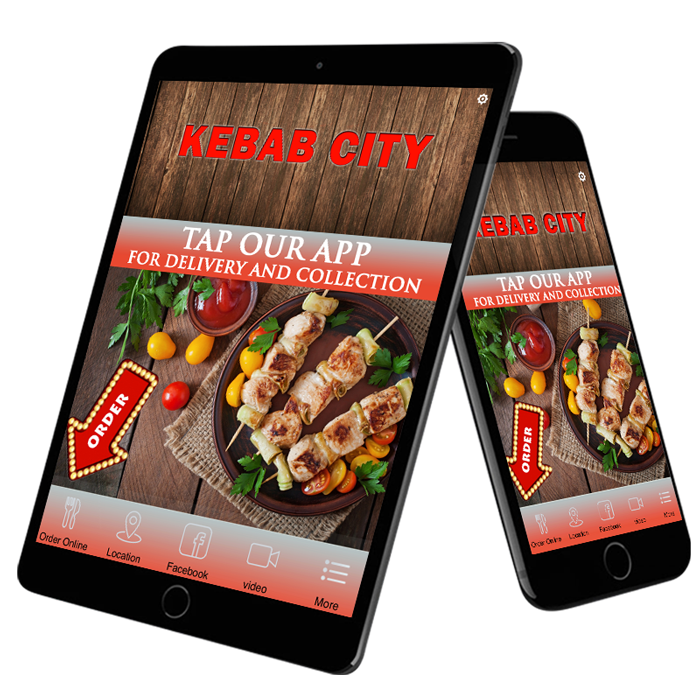 Kebab City Paisley App mockup